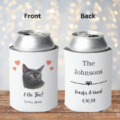 黒猫ペット結婚式 缶クーラー 引き出物