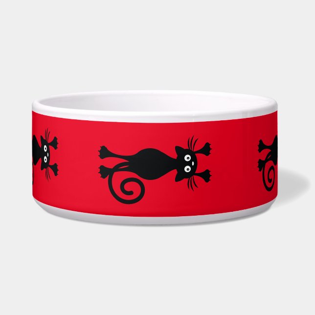 黒猫ペット ボウル (正面)