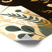 黒猫ボホモダンアート ポスター (角)