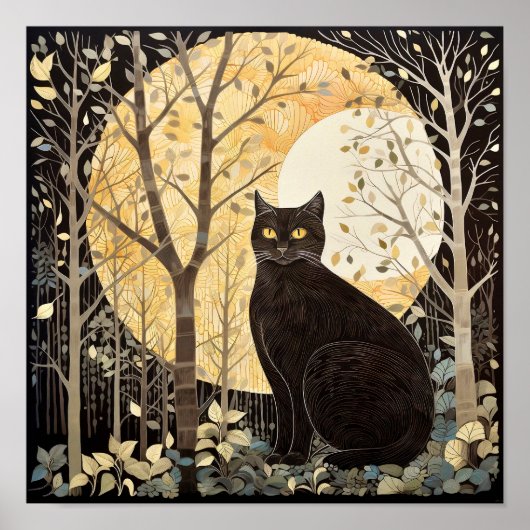 黒猫ポスター ポスター (正面)