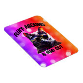 黒猫ポップ・アートのアート:フラフのまわりにと見つける マグネット (右側)