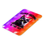 黒猫ポップ・アートのアート:フラフのまわりにと見つける マグネット (左側)