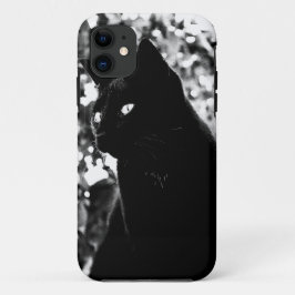 黒猫ポートレート写真 iPhone 11 ケース