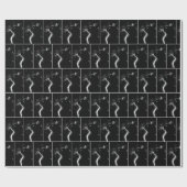 黒猫ポートレート（青い目） ラッピングペーパー (フラット)