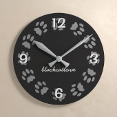黒猫ポープリントパーソナライズされた壁時計 ラウンド壁時計