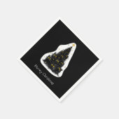 黒猫マイオウィクリスマスツリー スタンダードカクテルナプキン (角)