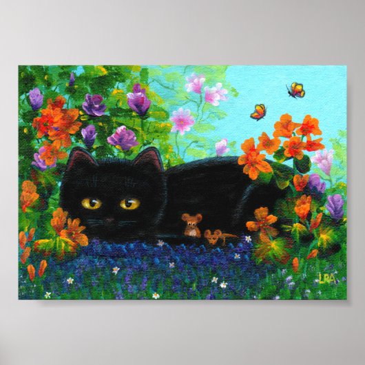 黒猫マウス花創生 ポスター (正面)