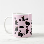 黒猫マグカップギフト、猫好きへのプレゼントにぴったり コーヒーマグカップ (左)