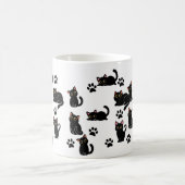 黒猫マグカップギフト:猫好きへのプレゼント コーヒーマグカップ (中央)