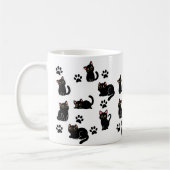黒猫マグカップギフト:猫好きへのプレゼント コーヒーマグカップ (左)