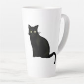 黒猫マグカップ カフェラテマグ (右アングル)