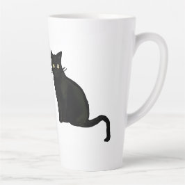 黒猫マグカップ カフェラテマグ