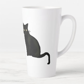 黒猫マグカップ カフェラテマグ