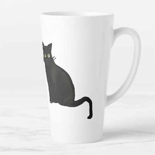 黒猫マグカップ カフェラテマグ (右)