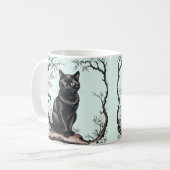 黒猫マグカップ コーヒーマグカップ (正面左)