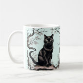 黒猫マグカップ コーヒーマグカップ (左)