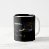 黒猫マグカップ ツートーンマグカップ (正面右)