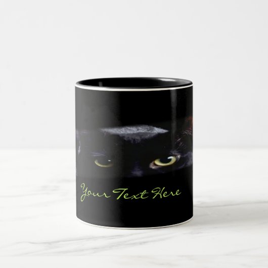 黒猫マグカップ ツートーンマグカップ (中央)