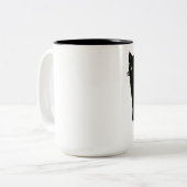 黒猫マグカップ ツートーンマグカップ (正面左)