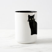 黒猫マグカップ ツートーンマグカップ (中央)