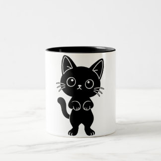 黒猫マグカップ ツートーンマグカップ