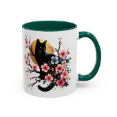 黒猫マグカップ 桜の花 ギフト マグカップ