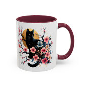 黒猫マグカップ 桜の花 ギフト マグカップ