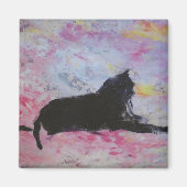 黒猫マグネット マグネット (正面)
