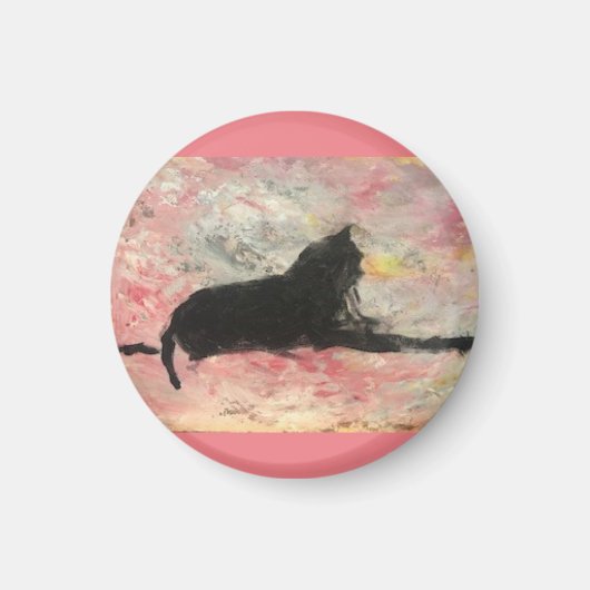 黒猫マグネット マグネット (正面)