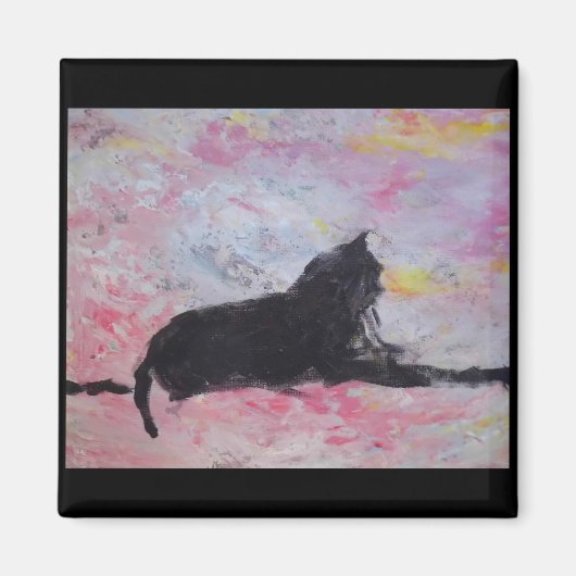 黒猫マグネット マグネット (正面)