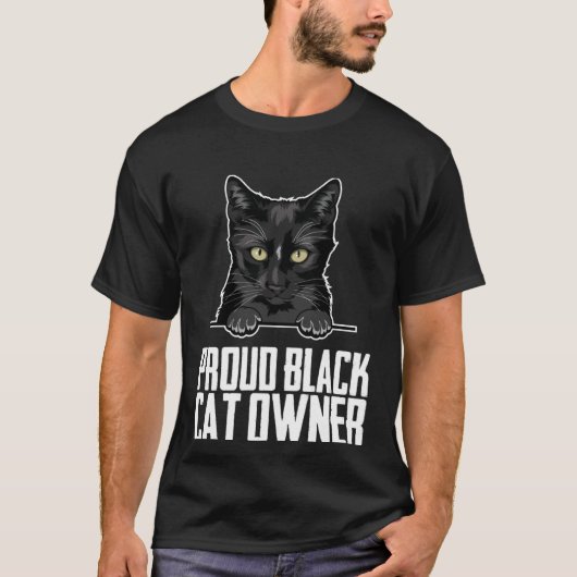黒猫ママ黒猫ネコ黒猫パパ Tシャツ (正面)