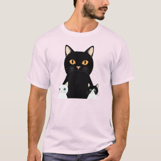黒猫ママ Tシャツ