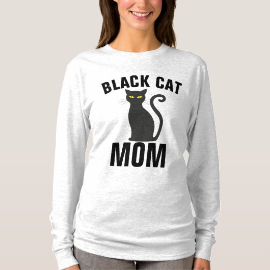 黒猫ママTシャツ Tシャツ (正面)
