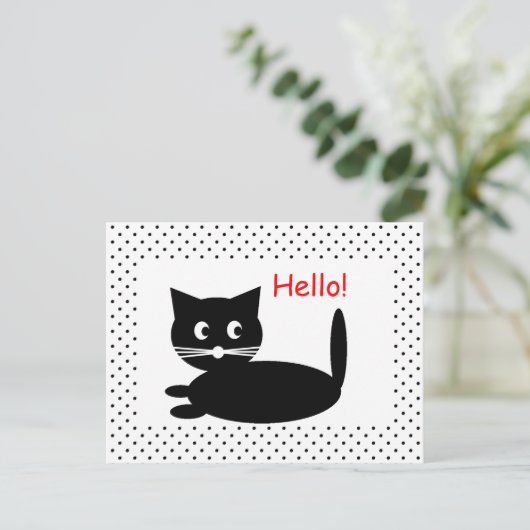 黒猫マンガ – はがき (スタンド正面)