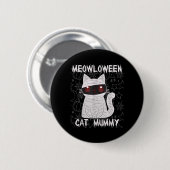 黒猫ミイラのハロウィン 缶バッジ (正面&裏面)