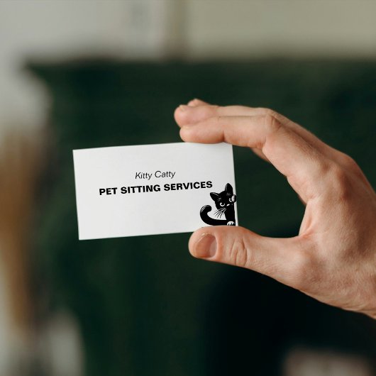 黒猫ミニマルのぞきペットケアサービス 名刺