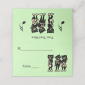 黒猫ミュージシャン遊ズ3曲緑 プレイスカード (外部開封)