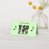 黒猫ミュージシャン遊ズ3曲緑 プレイスカード (裏面)