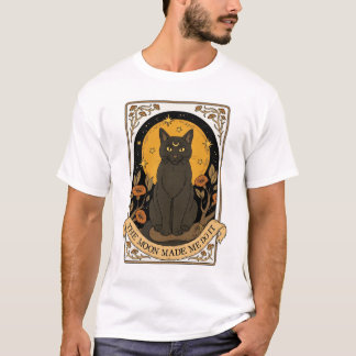 黒猫ムーンティーシャツ | 魔女の美学 ヴィンテージ Tシャツ