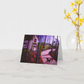 黒猫ムーンミステリーレディーカード制作 カード (黄色い花)