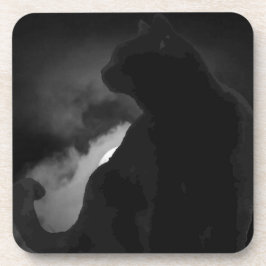 黒猫ムーンライトシルエット コースター