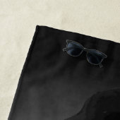 黒猫ムーンライトシルエット ビーチタオル (インサイチュ)