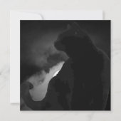 黒猫ムーンライトシルエット 招待状 (正面)