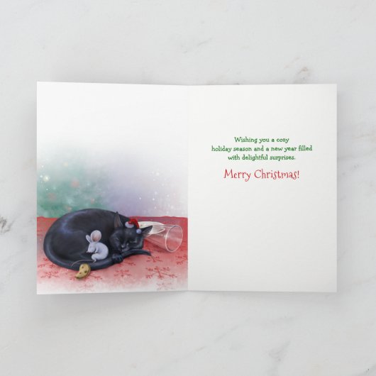 黒猫メリークリスマスサンタマウス シーズンカード (内部)