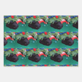 黒猫メリークリスマス ラッピングペーパーシート (正面3)