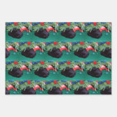 黒猫メリークリスマス ラッピングペーパーシート (正面2)