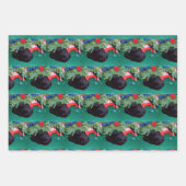 黒猫メリークリスマス ラッピングペーパーシート (正面)