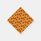 黒猫モダンハロウィン スタンダードカクテルナプキン (角)
