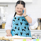 黒猫モダン名前をカスタムするとフレーズ エプロン