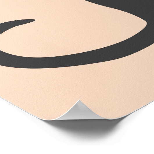 黒猫モダン抽象芸術 ポスター (角)